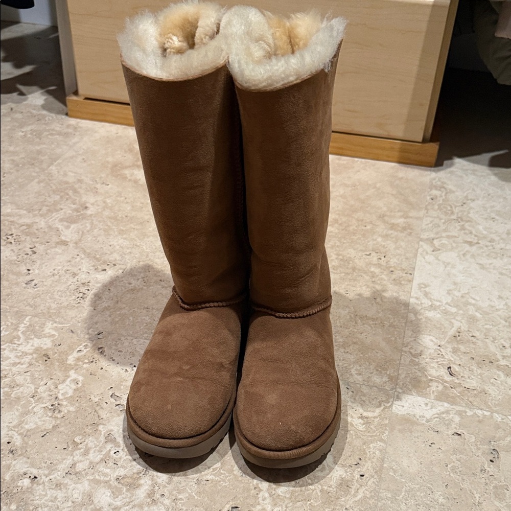 UGG Women's Bailey Bow Tall Boots - Tan - Picture 5 of 9